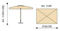 classic rectangular parasols