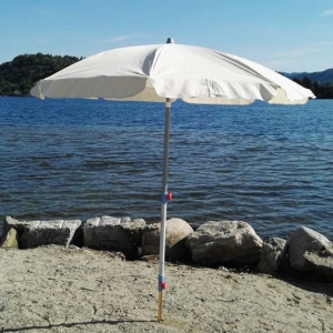 Beach parasol support - hammering